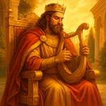 Rei Davi com sua harpa